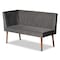 Baxton Studio Dining Nook, 47.25 W, 27.75 H, Wood, Grey/Walnut Brown 214-11960-9305-ZORO - alternate 5